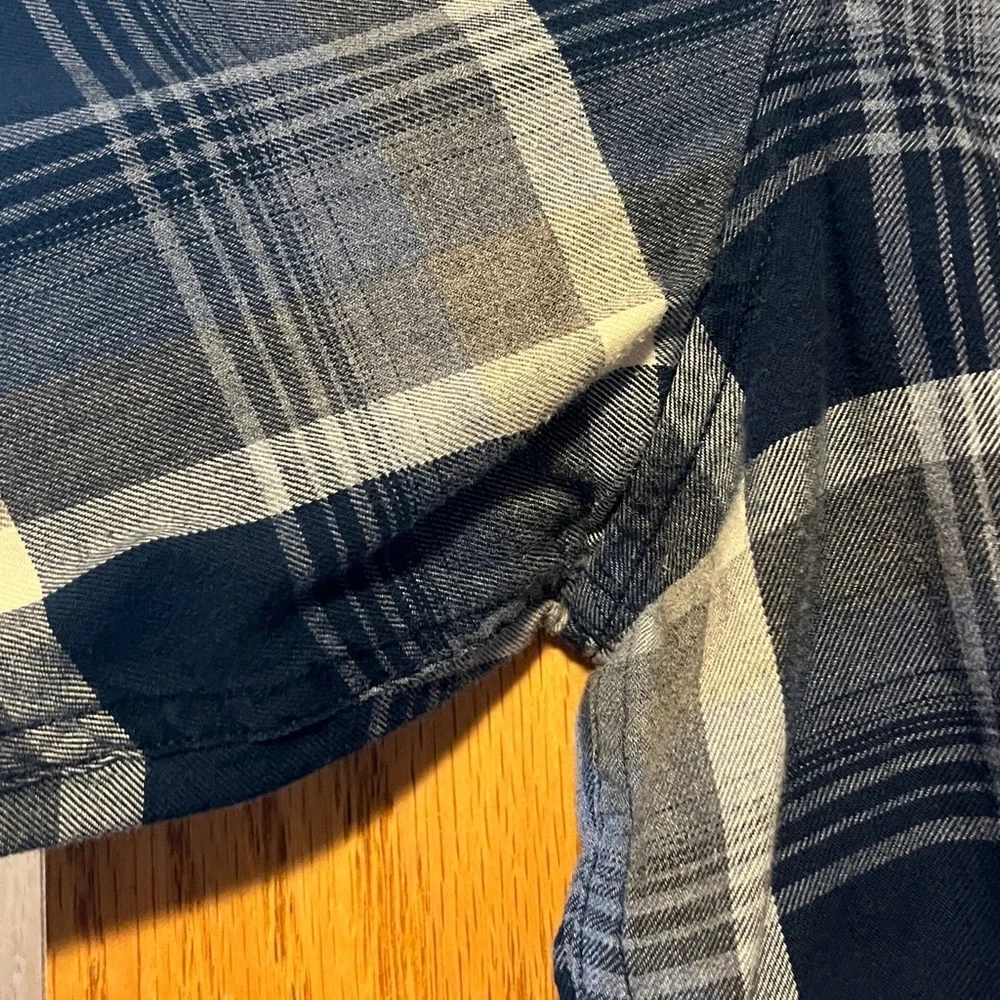 Banana Republic Navy and White Plaid Shirt